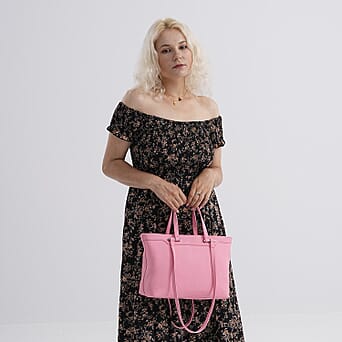 https://tjcuk.sirv.com/Products/81/6/8160750/Leather-Patterned-Tote-Bag-Size-30x12x23-Pink-Black_8160750_1.jpg?w=342&h=342