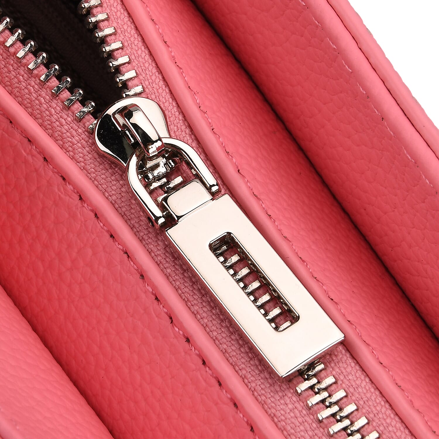 Milan Closeout- 100% Full Grain  Genuine Leather Tote Bag with  Adjustable Straps - Pink