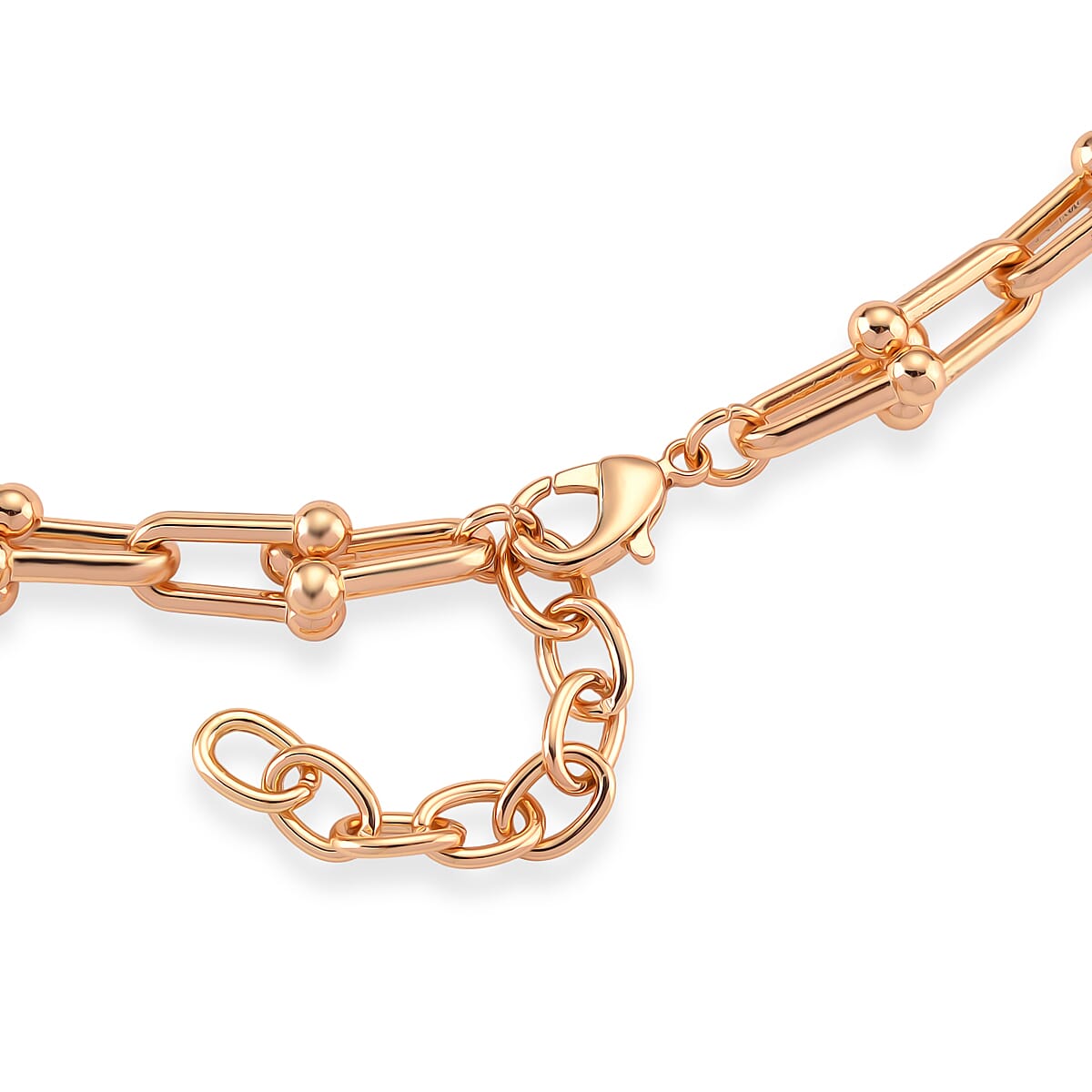 Designer Inspired  - White Cubic Zirconia Industrial Necklace (Size - 20)