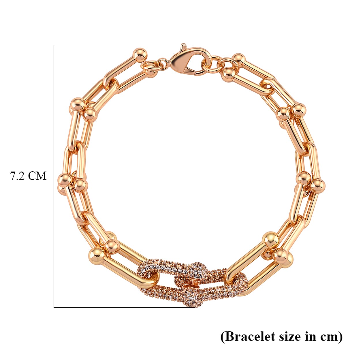 Designer Inspired - White Cubic Zirconia Industrial Bracelet (Size - 9) Designer Inspired - White Cubic Zirconia Industrial Bracelet (Size - 9)