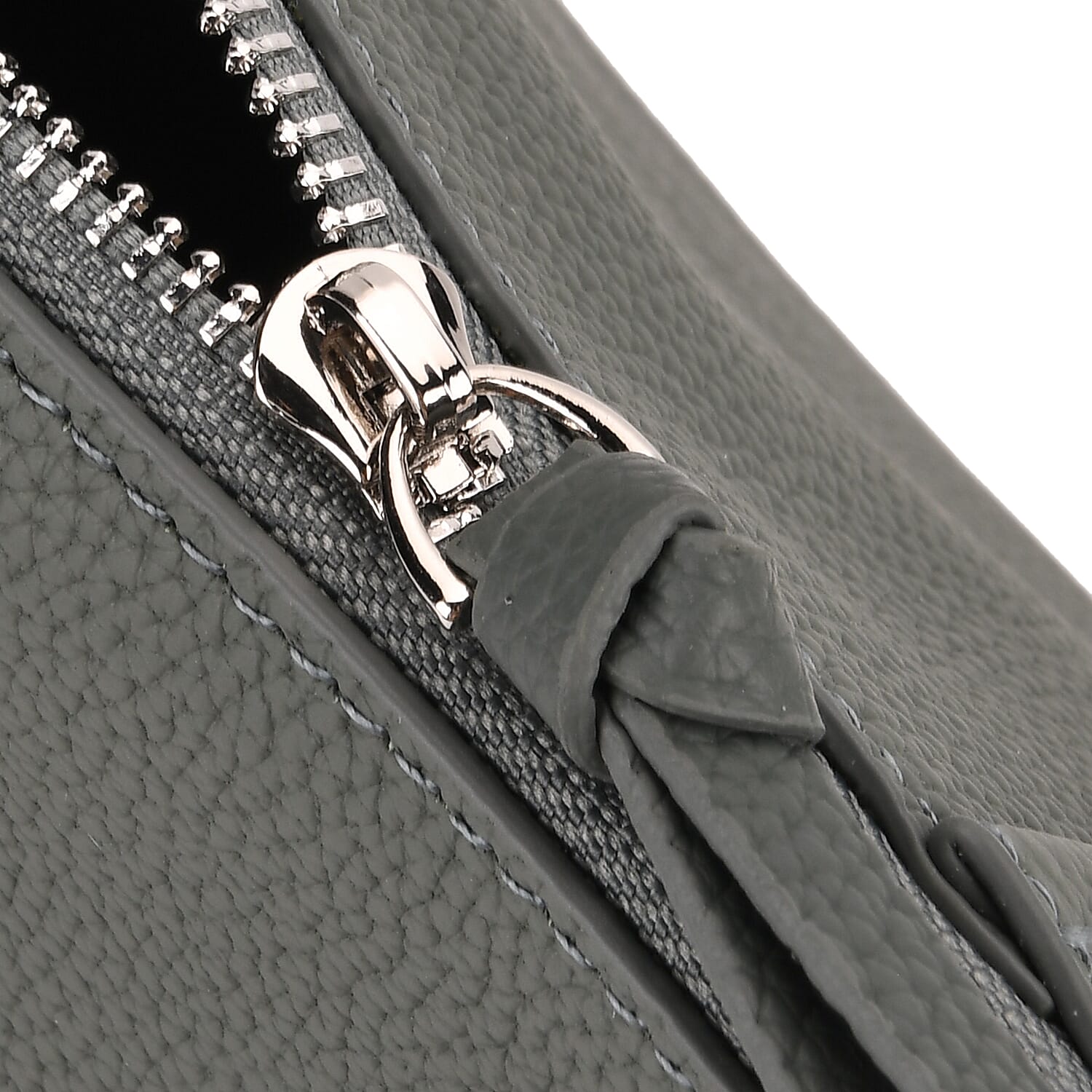 Genuine Leather Shoulder Bag with Detachable Mini Pouch - Green