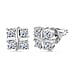 Luxuriant Lab Grown Diamond (SI-GH) Solitaire Stud Push Post Earring with Push Back in Sterling Silver