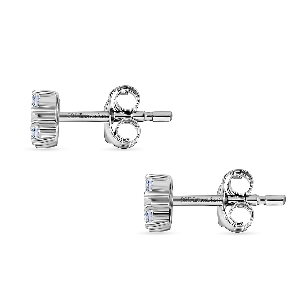 Luxuriant Lab Grown Diamond (SI-GH) Solitaire Stud Push Post Earring with Push Back in Sterling Silver