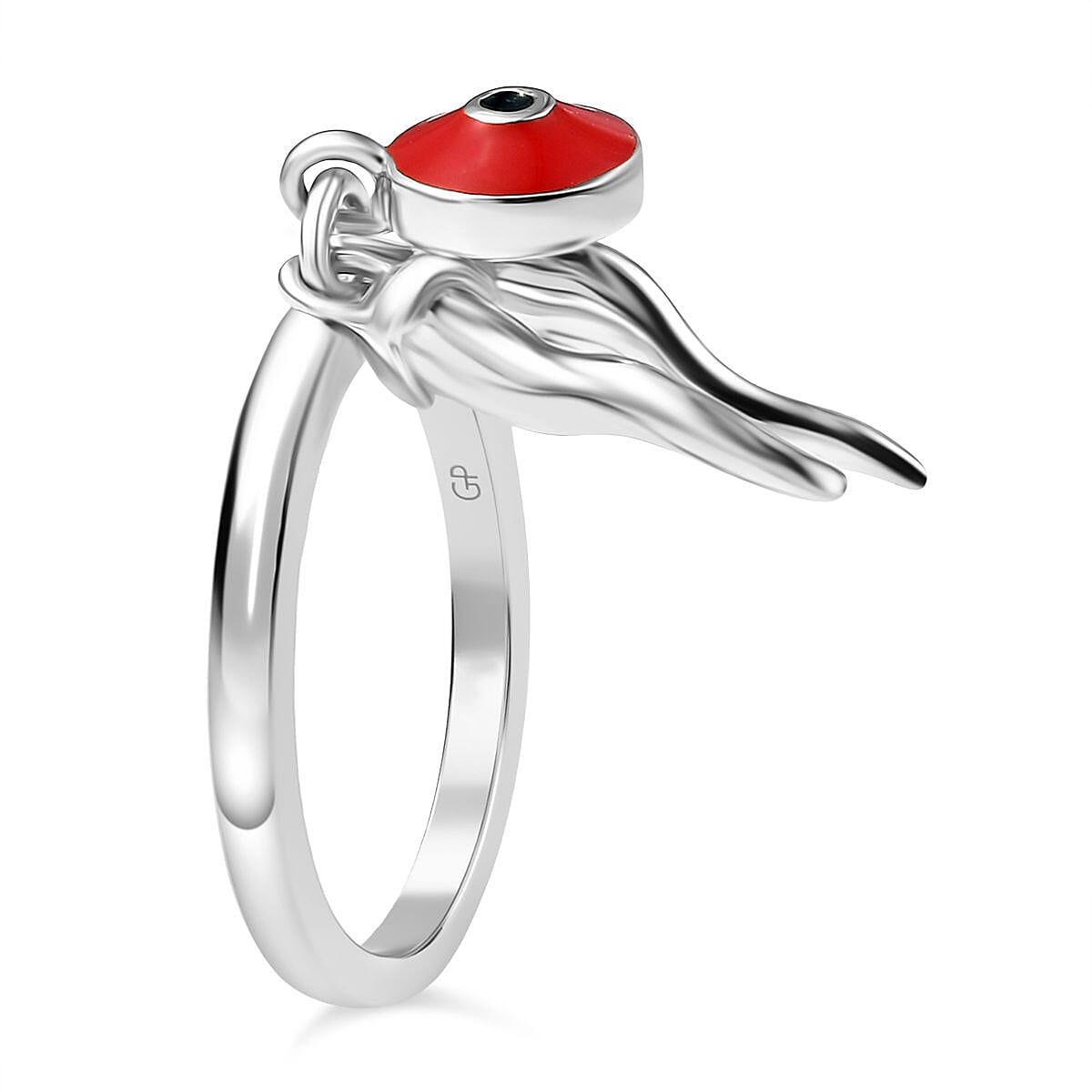 GP Chilli Pepper Collection - Blue Sapphire Ring in Rhodium Overlay Sterling Silver GP Chilli Pepper Collection - Blue Sapphire Ring in Rhodium Overlay Sterling Silver
