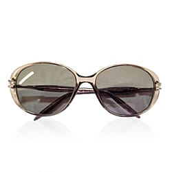 Burberry Elegant Yellow Oval Sunglasses - Brown Frame