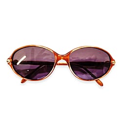 Burberry Elegant Yellow Oval Sunglasses - Brown Frame