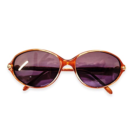 Burberry Elegant Yellow Oval Sunglasses - Brown Frame