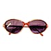 Valentino Ladies Silver Metal Oval Sunglasses with Dark Lenses