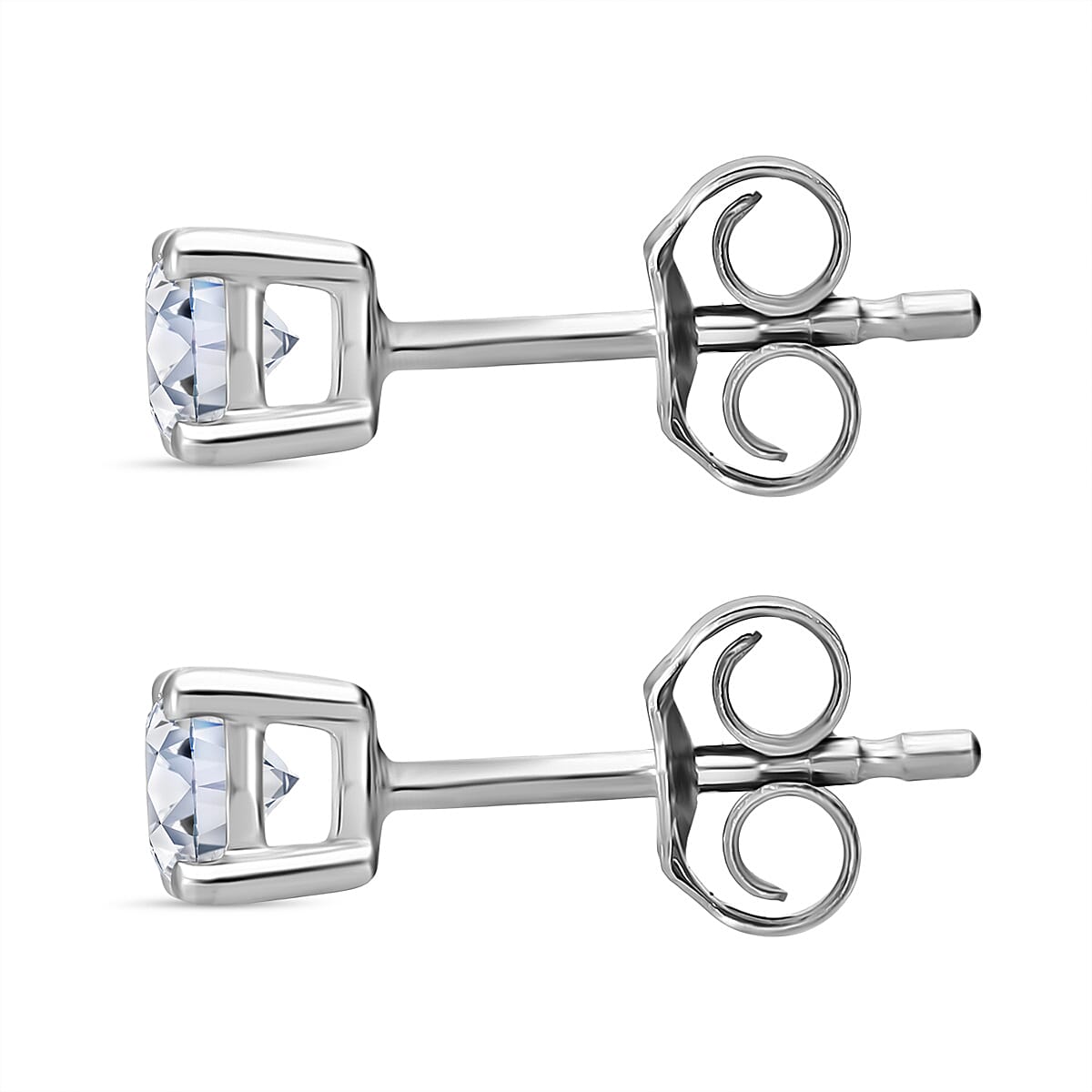 Luxuriant Diamond 9K White Gold SGL Certified Lab Grown Diamond (VS-EF) Stud Earrings 0.50 Ct
