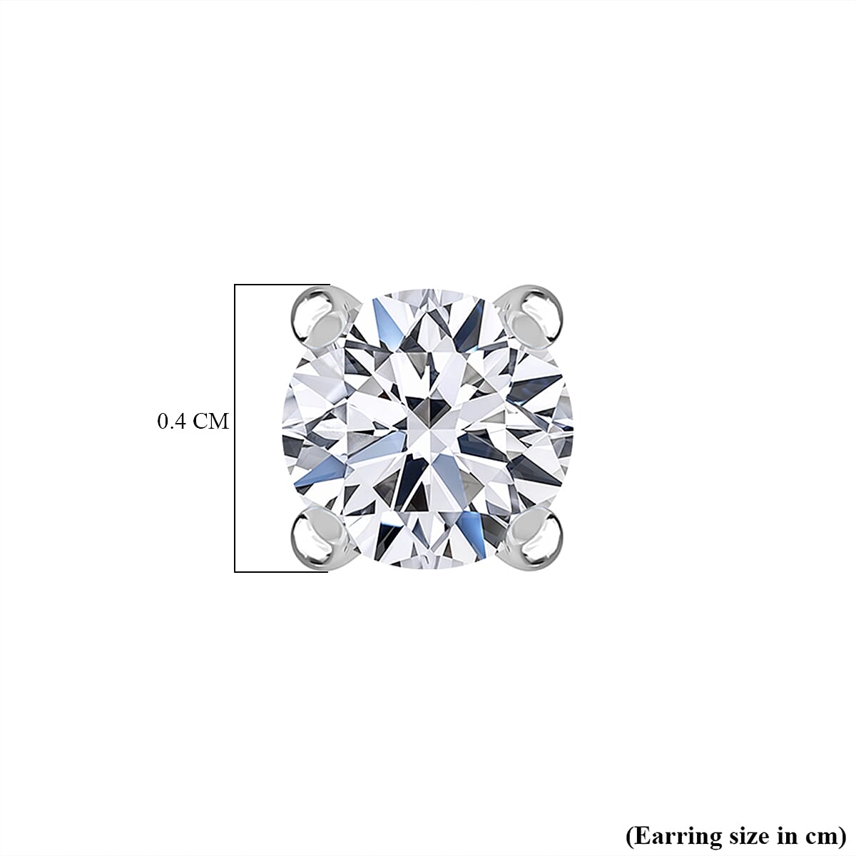 Luxuriant Diamond 9K White Gold SGL Certified Lab Grown Diamond (VS-EF) Stud Earrings 0.50 Ct