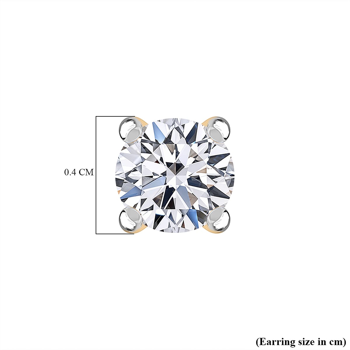 Luxuriant Diamond 9K Yellow Gold SGL Certified (VS-EF) Lab Grown Diamond Stud Earring 0.50 Ct.