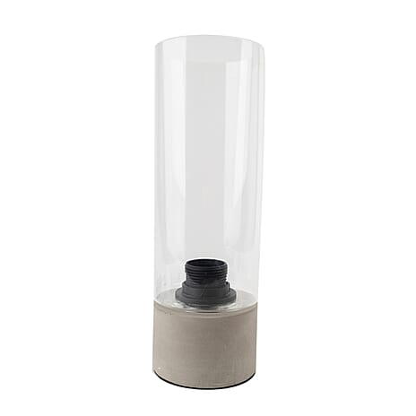 Table Lamp with Clear Glass Shade - 28.5cm
