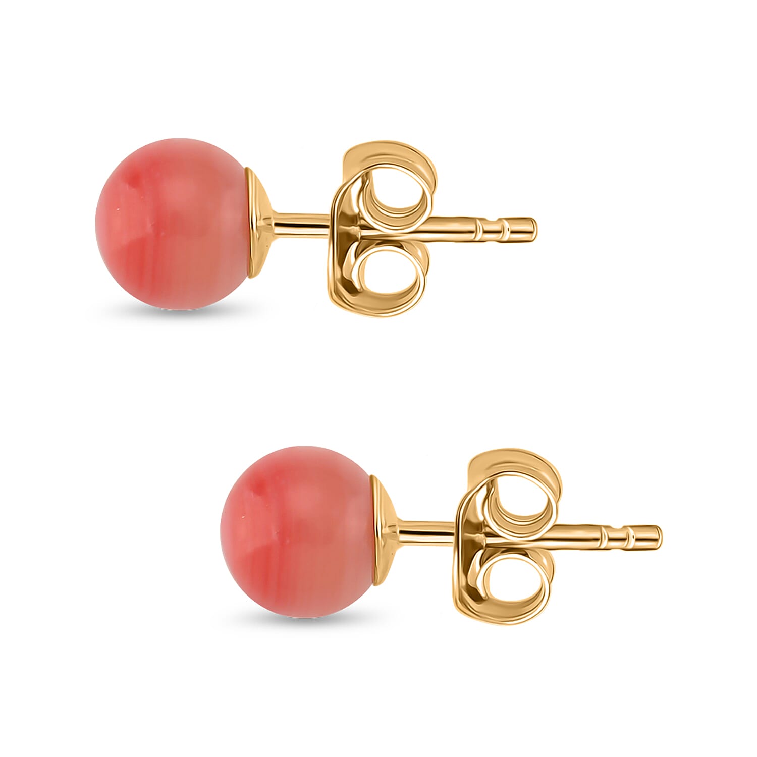 Queen Conch Shell Earrings with Push Backs in 14K Yellow Gold Overlay Sterling Silver 2.50 Ct.