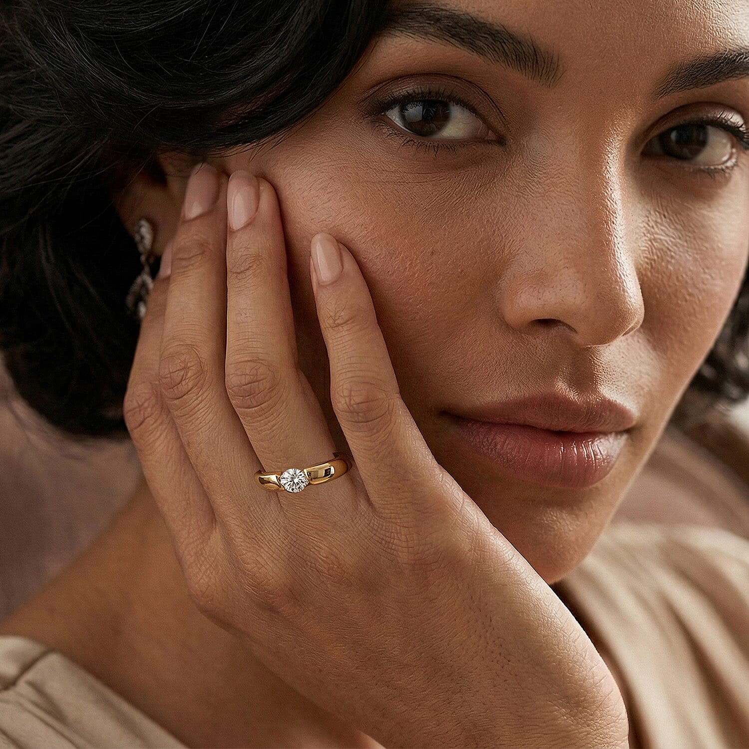 Luxuriant Lab Grown Diamond SI-GH Solitaire Ring in Sterling Silver