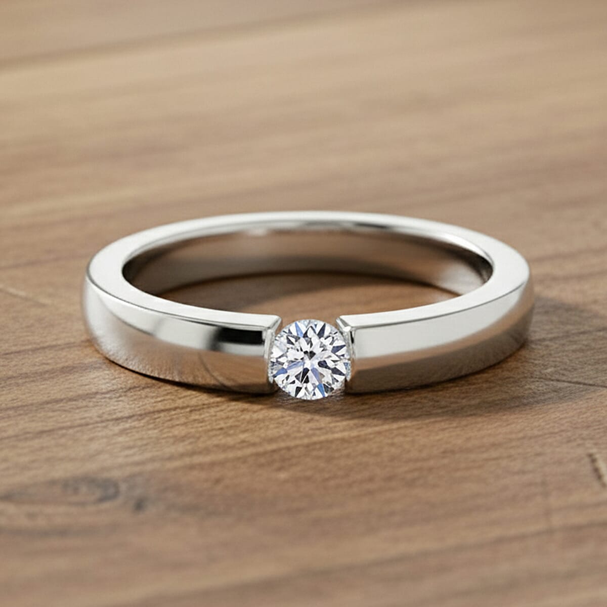 Luxuriant Lab Grown Diamond SI-GH Solitaire Ring in Sterling Silver