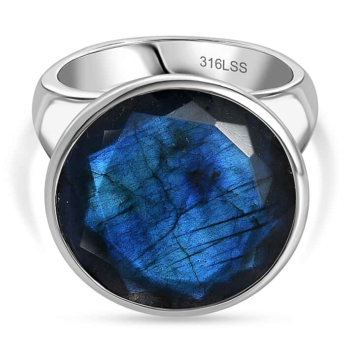 Labradorite Solitaire Ring 14.62 Ct.