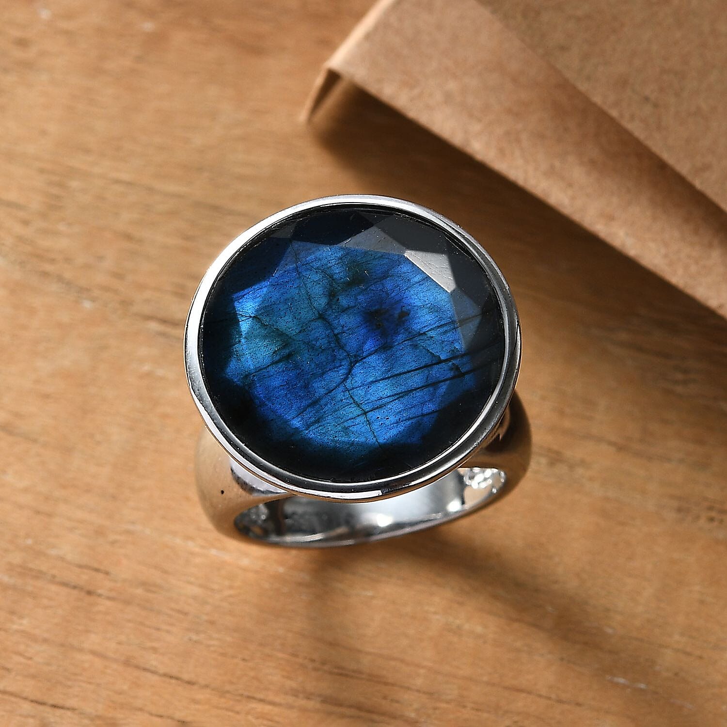 Labradorite Solitaire Ring 14.63 Ct.