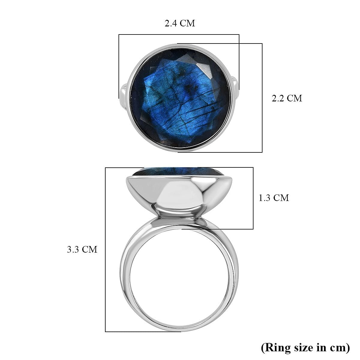 Labradorite Solitaire Ring 14.63 Ct.