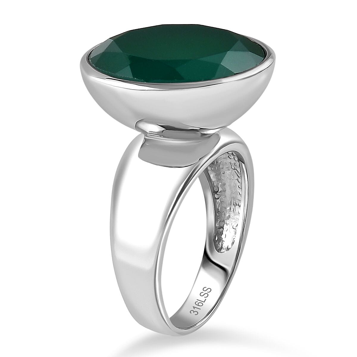 Green Onyx Solitaire Ring 14.59 Ct.