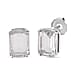 Austrian Blue Crystal Solitaire Stud Push Back Earrings in Silver Tone