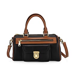 Genuine Leather Bandouliere Crossbody Bag - Dark Teal