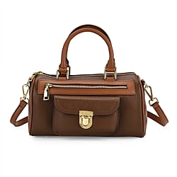 Genuine Leather Bandouliere Crossbody Bag - Dark Teal