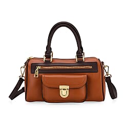 Genuine Leather Bandouliere Crossbody Bag - Dark Teal