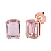 Austrian Blue Crystal Solitaire Stud Push Back Earrings in Silver Tone