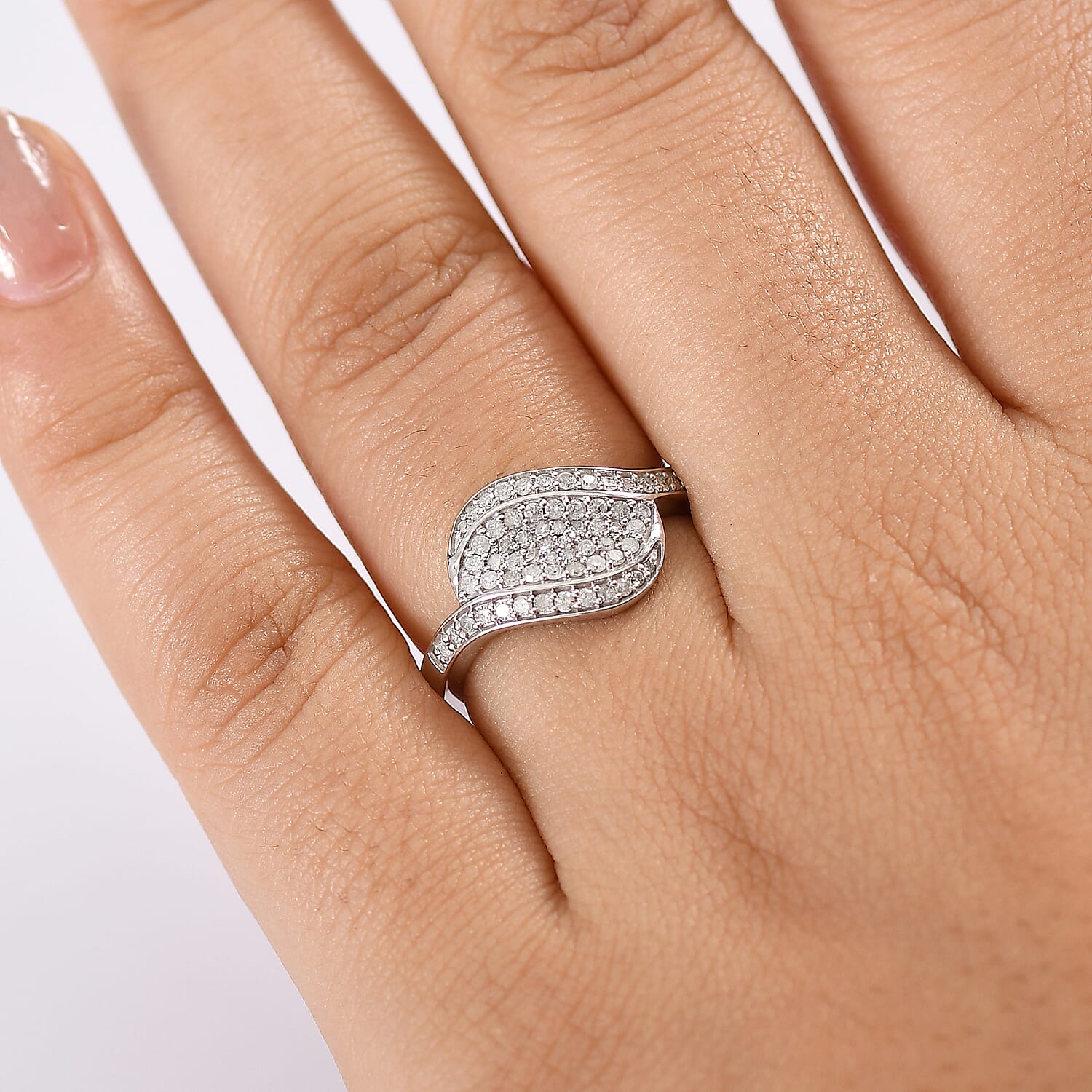 Diamond Ring in Sterling Silver