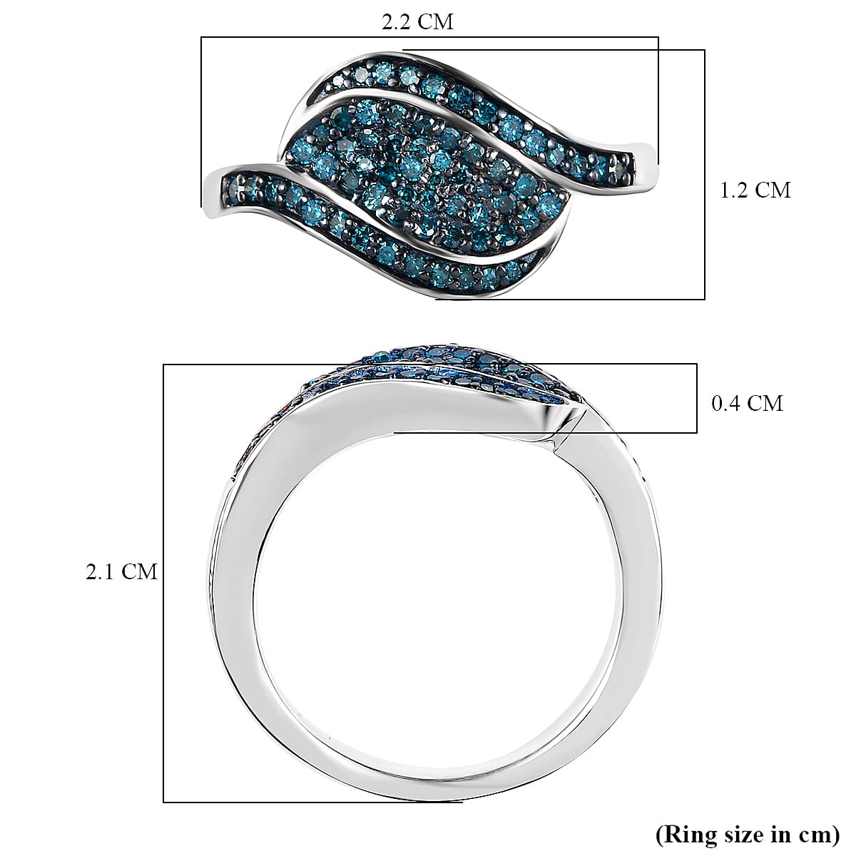 Diamond Ring in Sterling Silver