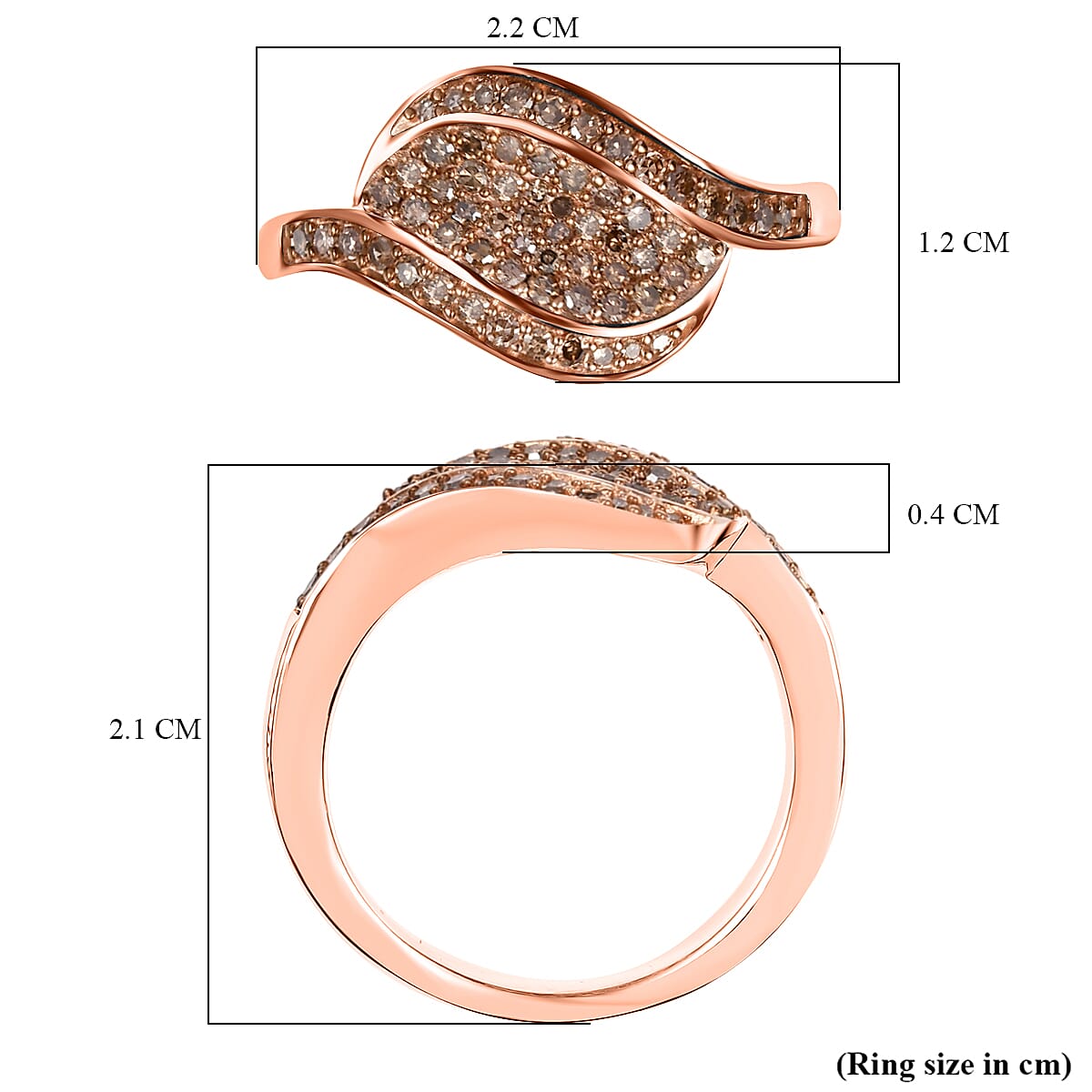 Diamond Ring in Sterling Silver