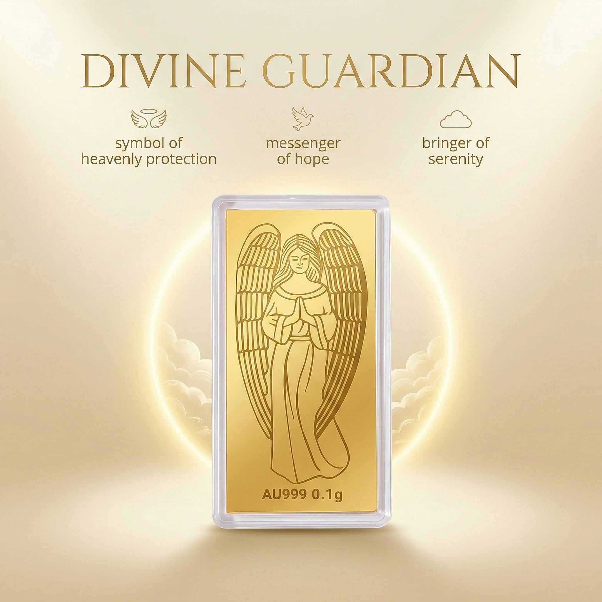 Biggest Gold Deal 2025 - 24K Yellow Gold (99.99% Purity) Angel Embossed Foil