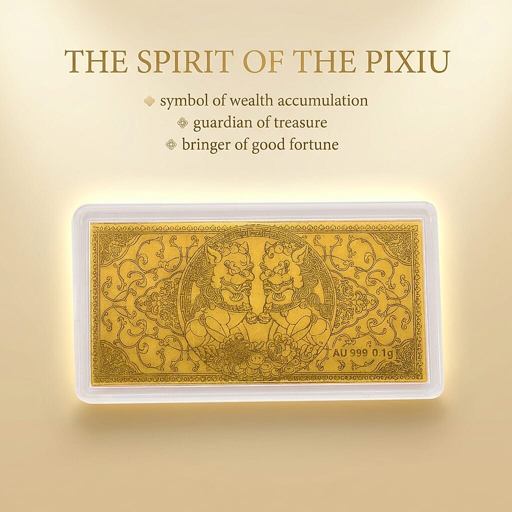 24K Yellow Gold (99.99% Purity) Pixiu