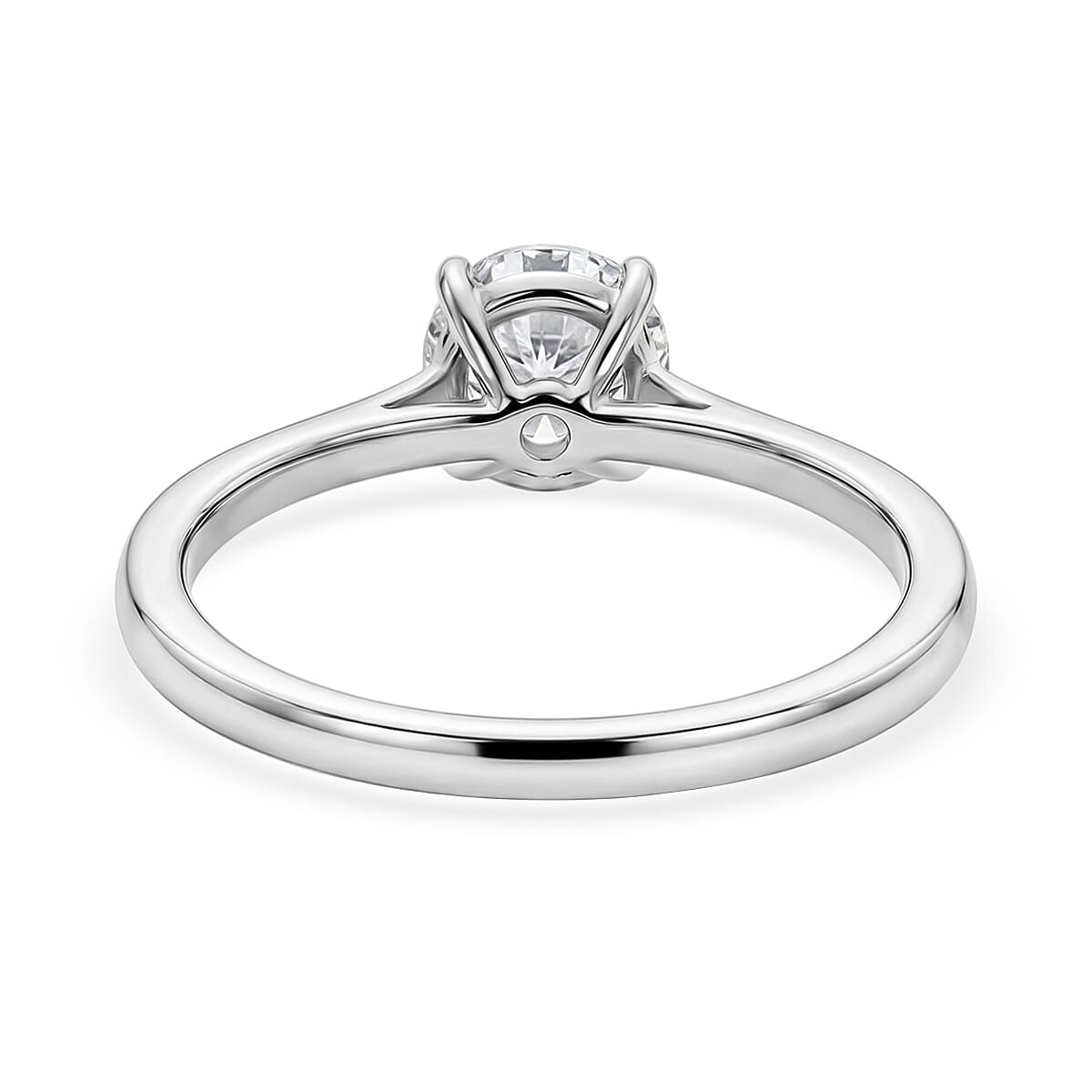 Luxuriant -  SI-GH Lab Grown Diamond Ring in Rhodium Overlay Sterling Silver