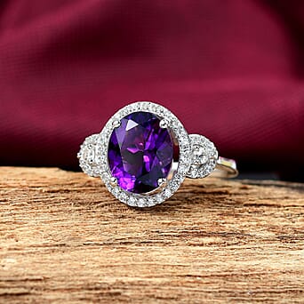 https://tjcuk.sirv.com/Products/81/6/8162844/Moroccan-Amethyst-White-Zircon-Main-Stone-With-Side-Stone-Ring-in-Rhod_8162844_1.jpg?w=342&h=342