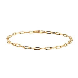 Paper Clip Bracelet (Size - 7.5) in Sterling Silver