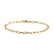 Paper Clip Bracelet (Size - 7.5) in Yellow Gold Sterling Silver