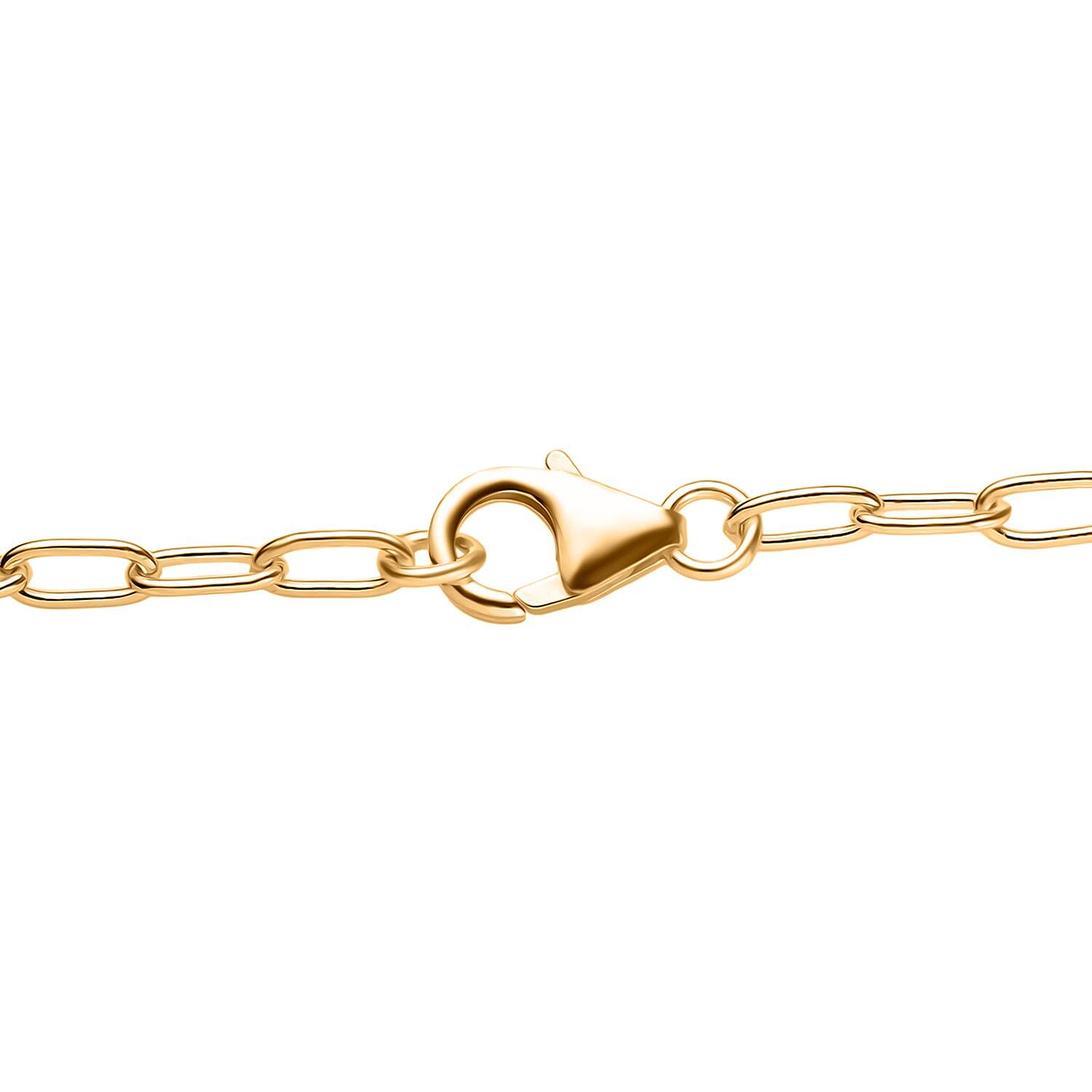 Paper Clip Bracelet (Size - 7.5) in Yellow Gold Sterling Silver