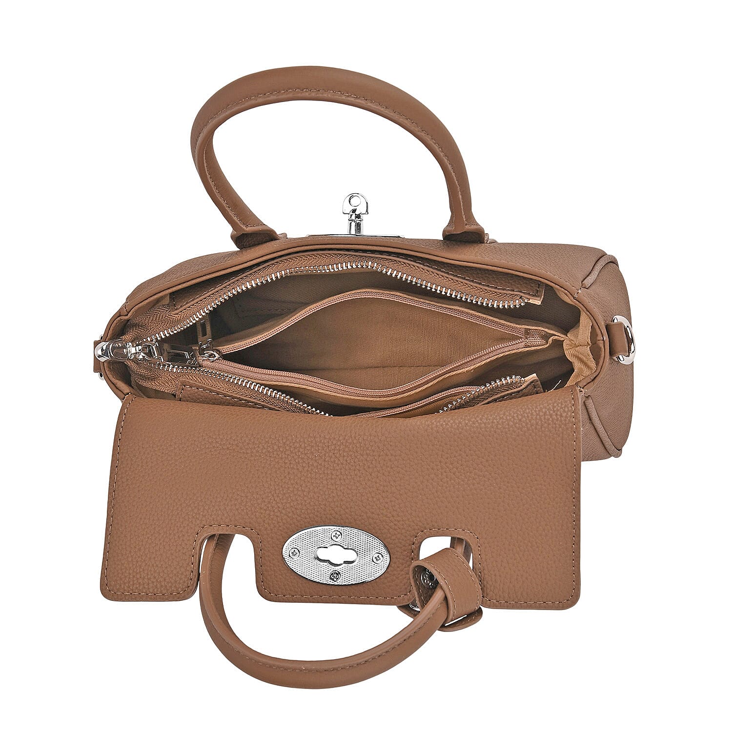 La Marey Genuine Leather Mini Bayswater Satchel Bag - Grey