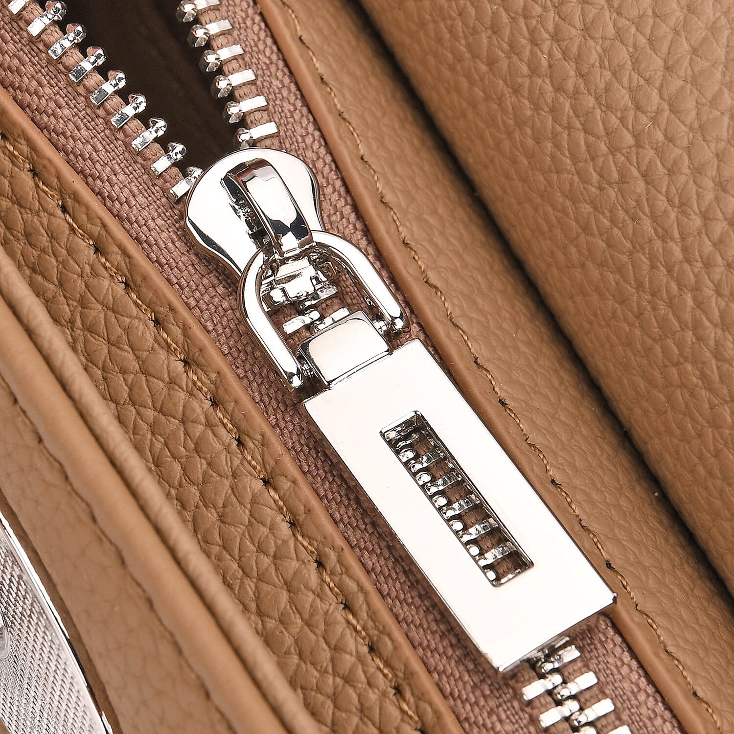 La Marey Genuine Leather Mini Bayswater Satchel Bag - Beige