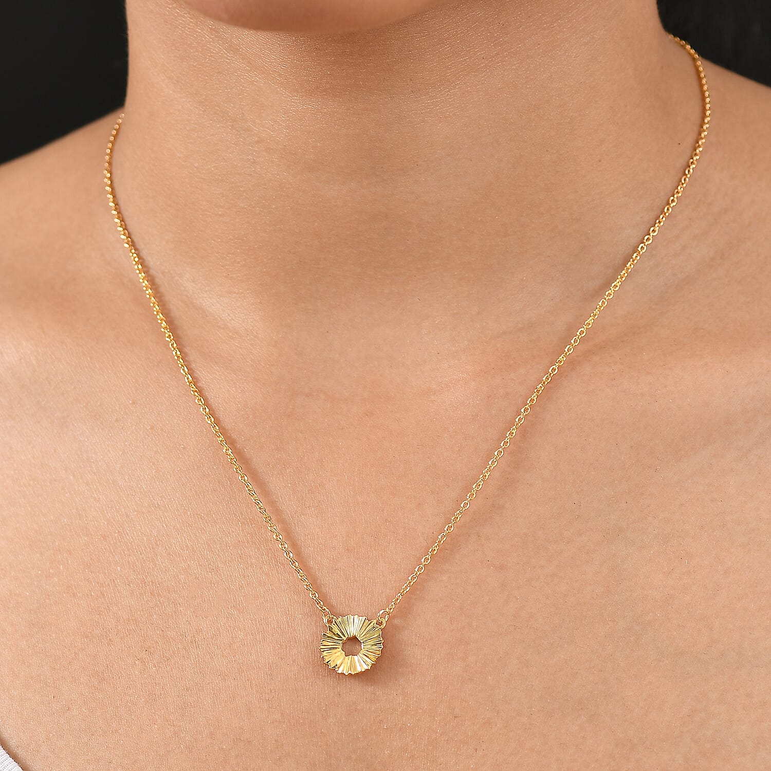 14K Gold Overlay Sterling Silver Necklace (Size - 20)