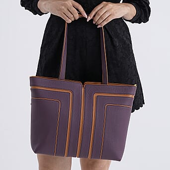 https://tjcuk.sirv.com/Products/81/6/8163445/Leather-Patterned-Tote-Bag-Size-32x12x28-cm-Dark-Purple-Black_8163445_3.jpg?w=342&h=342