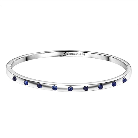 Close Out Deal - Fissure Filled Blue Sapphire Full Bangle (Size 7.5)