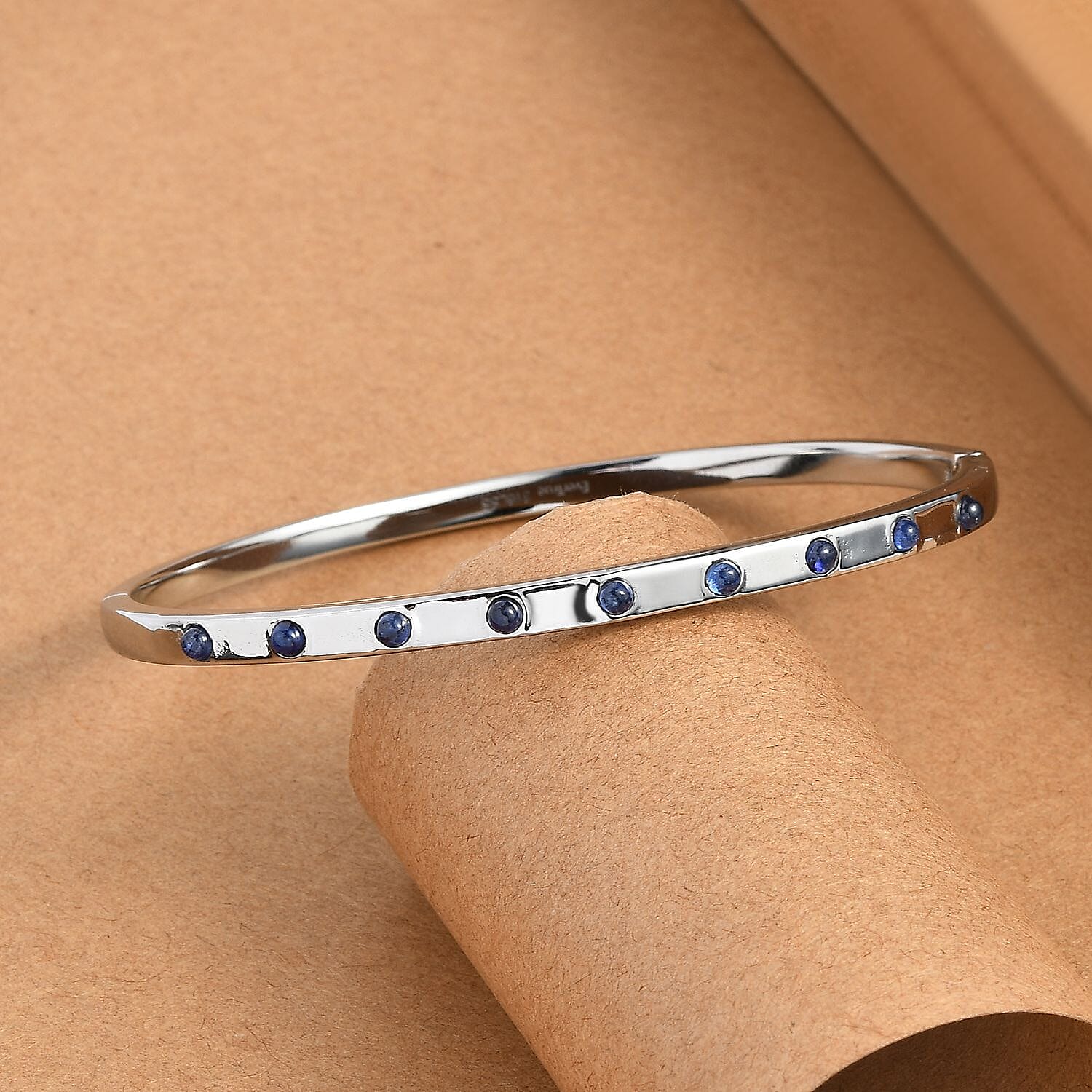 Close Out Deal - Fissure Filled Blue Sapphire Full Bangle (Size 7.5)