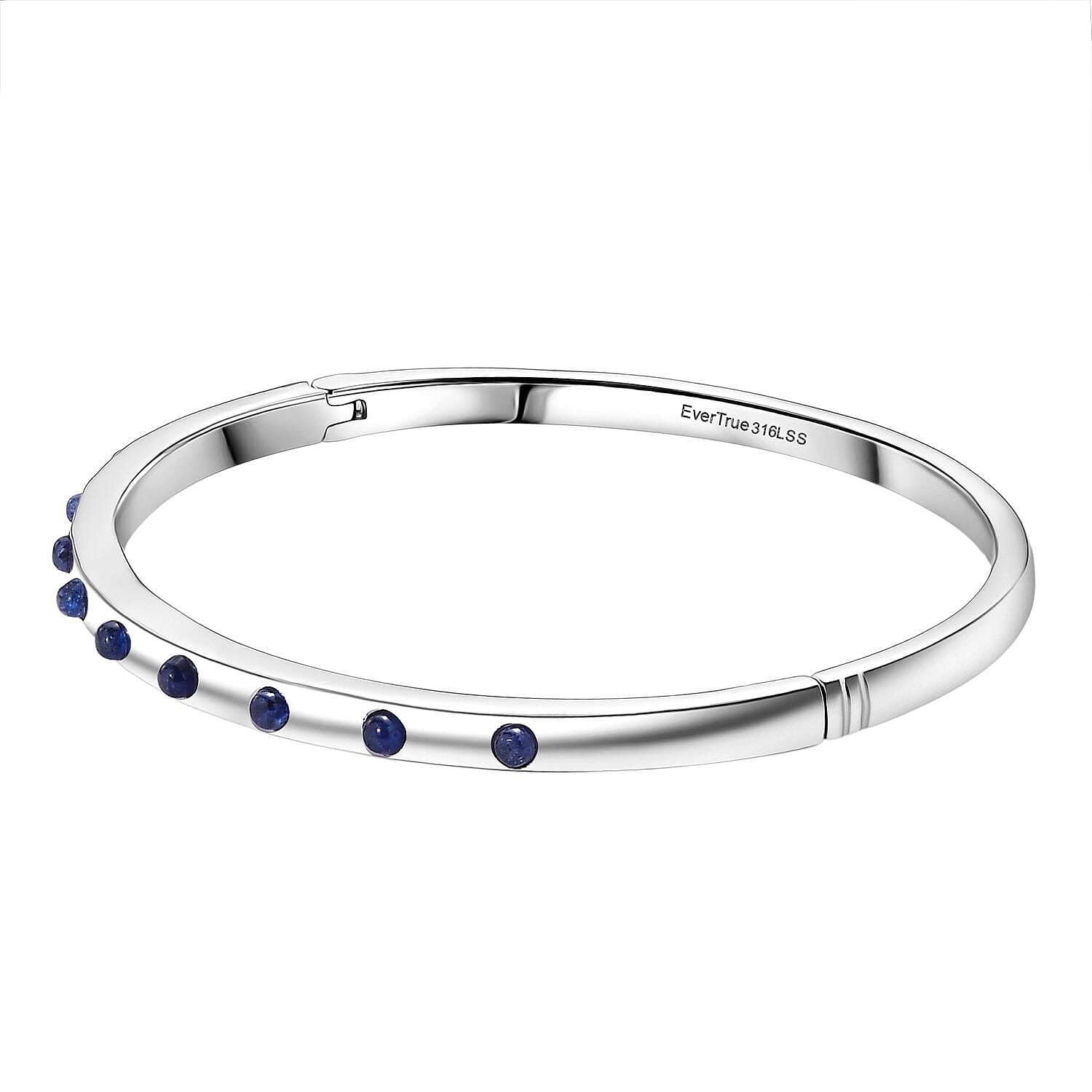 Close Out Deal - Fissure Filled Blue Sapphire Full Bangle (Size 7.5)