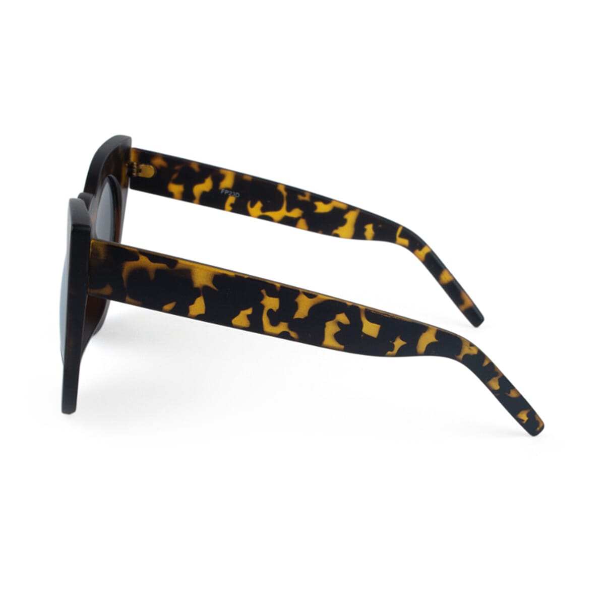 Stylish Demi Tortoiseshell Cat Eye Sunglasses with Mirror Lenses