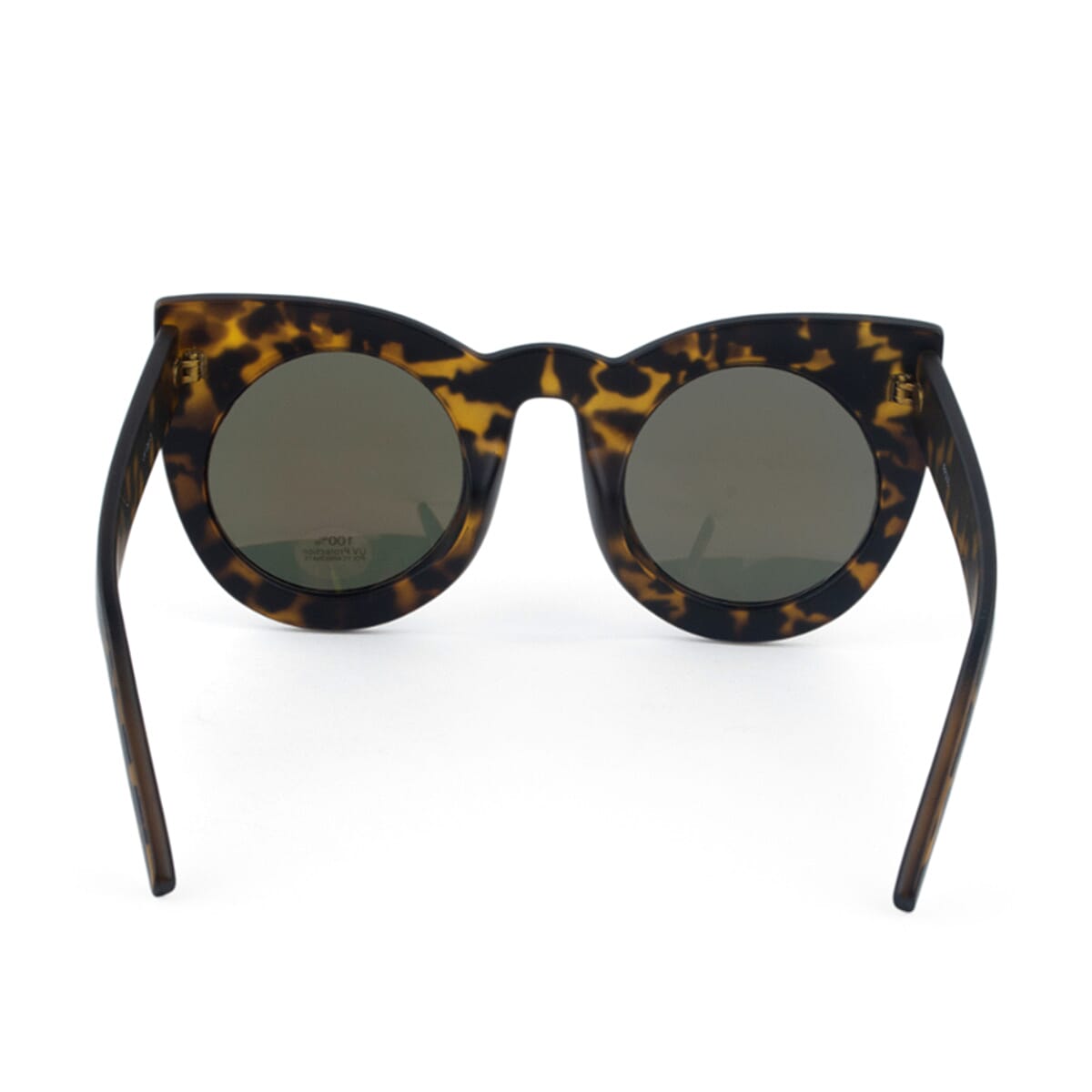 Stylish Demi Tortoiseshell Cat Eye Sunglasses with Mirror Lenses