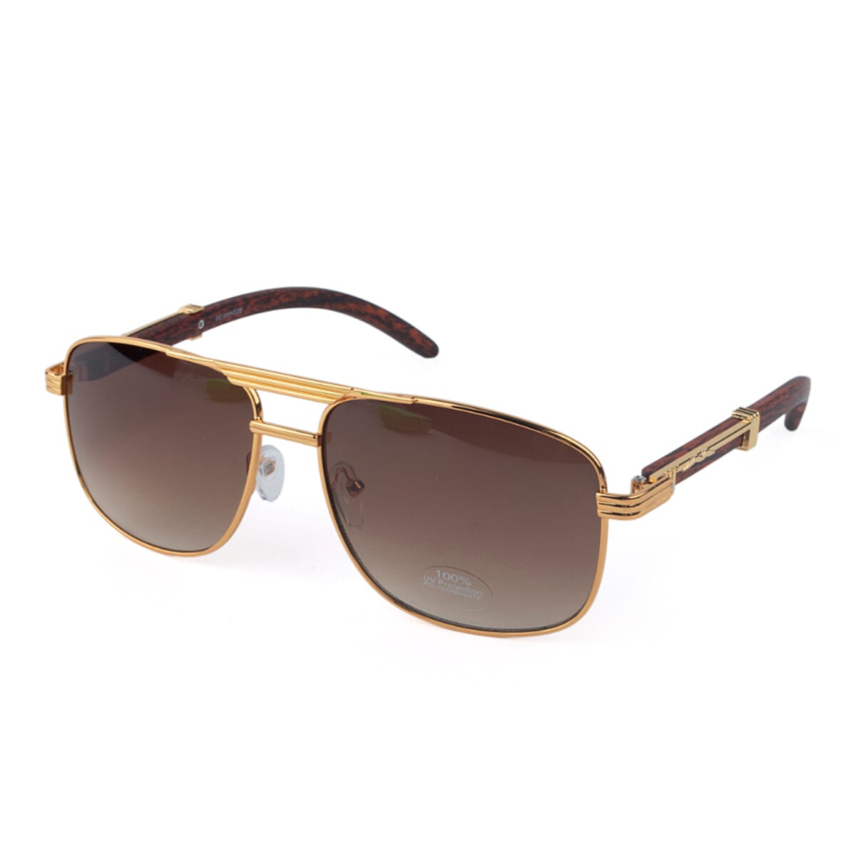 Summer Essential 100% UV Protection Metal Frame Marshall Sunglass - Brown