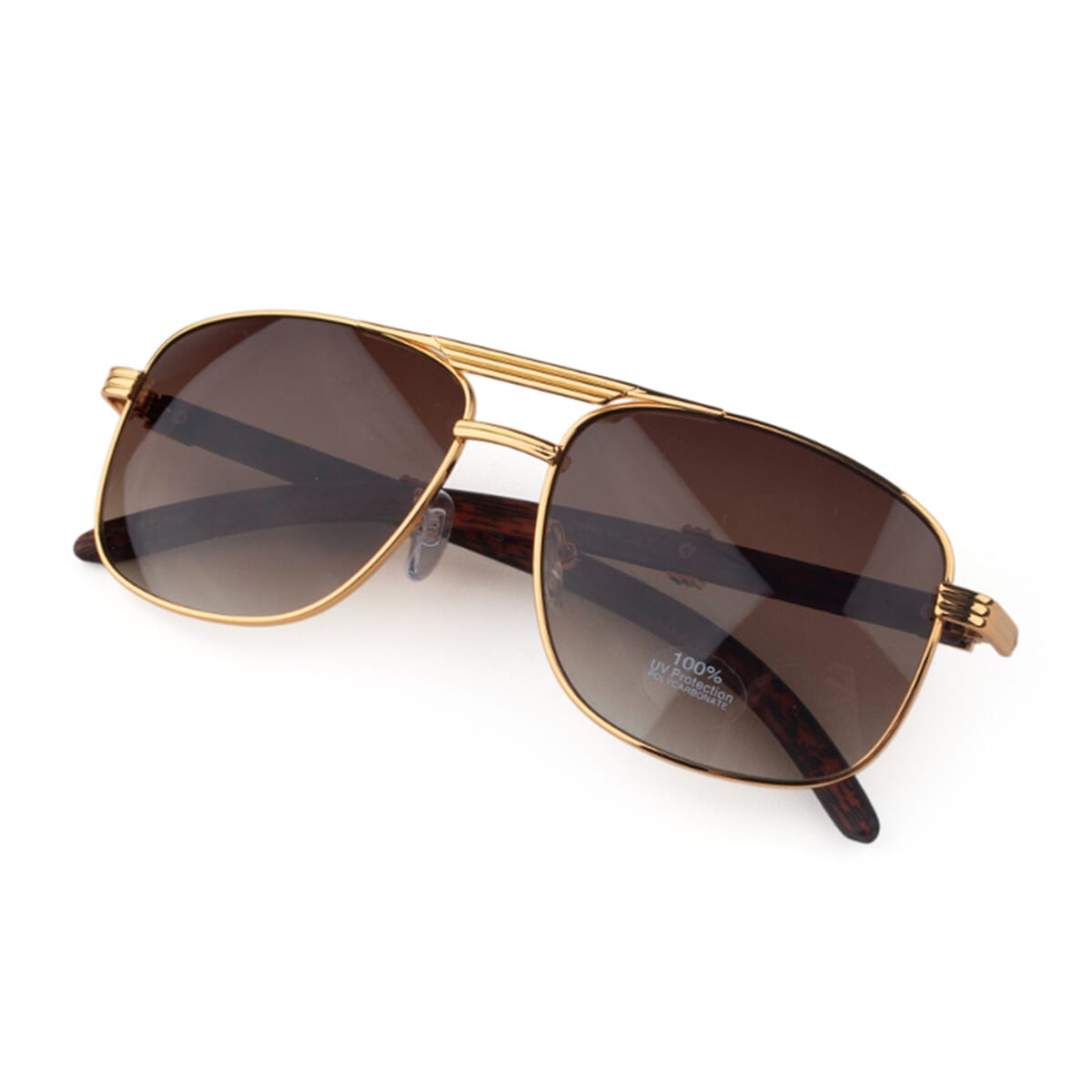 Summer Essential 100% UV Protection Metal Frame Marshall Sunglass - Brown