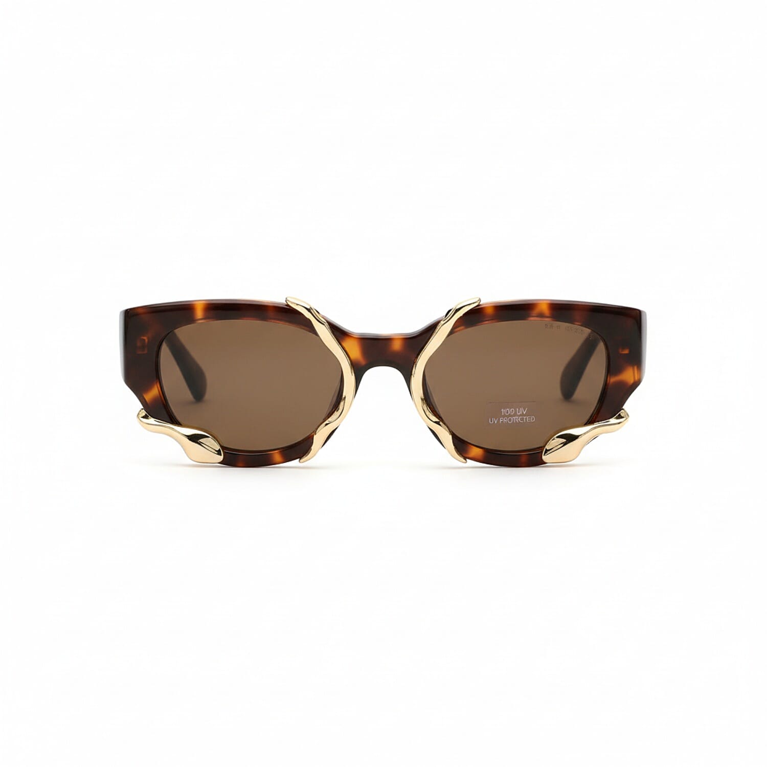 Summer Essential 100% UV Protection Metal Frame Retro Sunglass - Brown